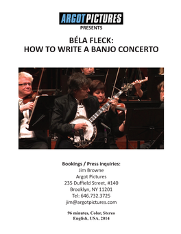 Béla Fleck: How to Write a Banjo Concerto