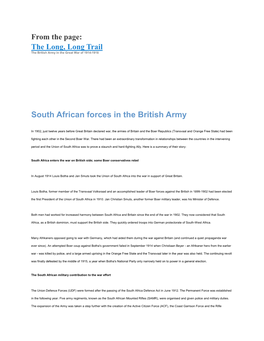 South African Forces in the British Army