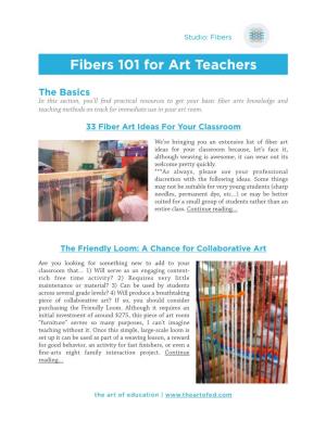 Fibers 101 for Art Teachers