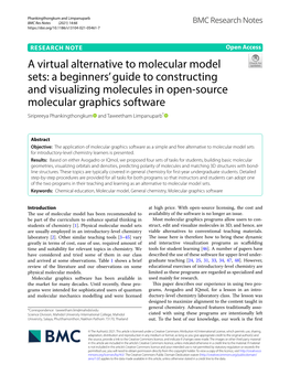 A Virtual Alternative to Molecular Model Sets