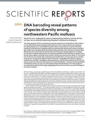 DNA Barcoding Reveal Patterns of Species Diversity Among