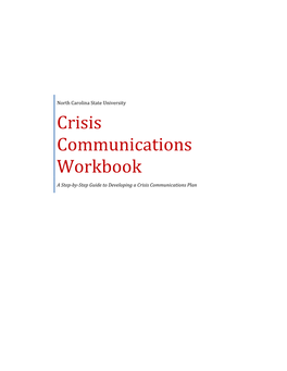Crisis Communications Workbook