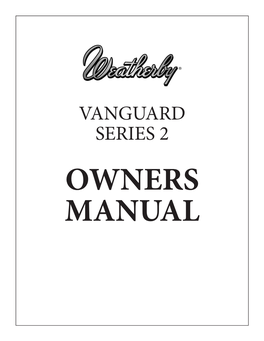 Vanguard Series 2 Owners Manual