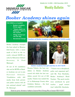 Booker Academy Shines Again