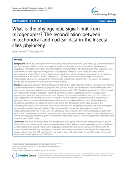 What Is the Phylogenetic Signal Limit from Mitogenomes?
