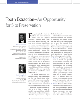 Tooth Extraction—An Opportunity for Site Preservation