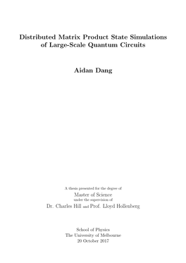 Distributed Matrix Product State Simulations of Large-Scale Quantum Circuits