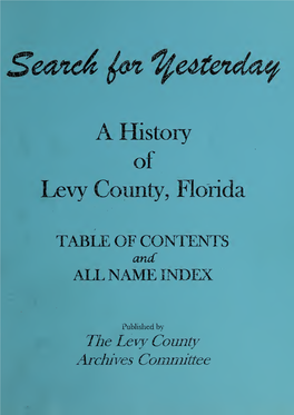 A History of Levy County, Florida