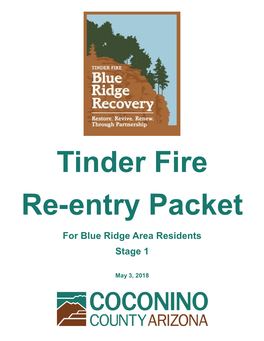 Tinder Fire Re-Entry Packet for Blue Ridge Area Residents Stage 1