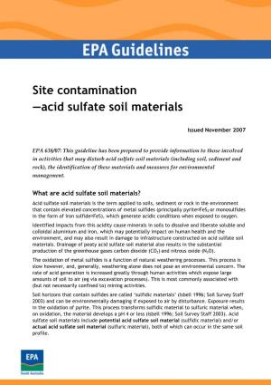 Acid Sulfate Soil Materials