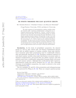 De Finetti Theorems for Easy Quantum Groups