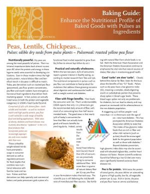 Peas, Lentils, Chickpeas... Pulses: Edible Dry Seeds from Pulse Plants ~ Pulsemeal: Roasted Yellow Pea Flour