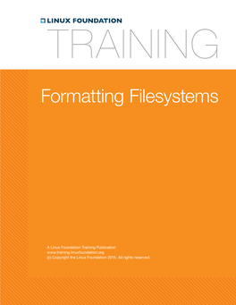 Formatting Filesystems