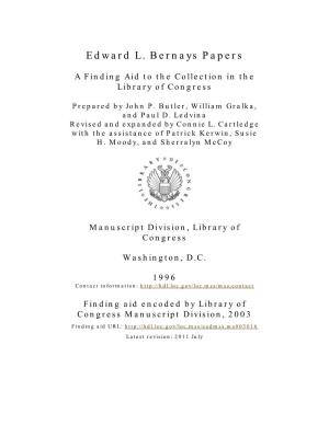 Edward L. Bernays Papers