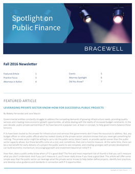 Spotlight on Public Finance