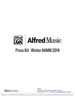 Press Kit – Winter NAMM 2014