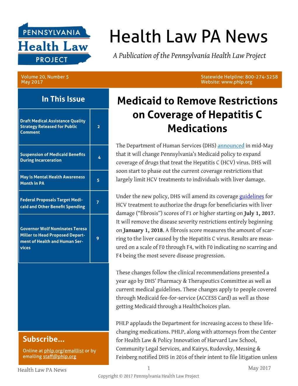 Health Law PA News