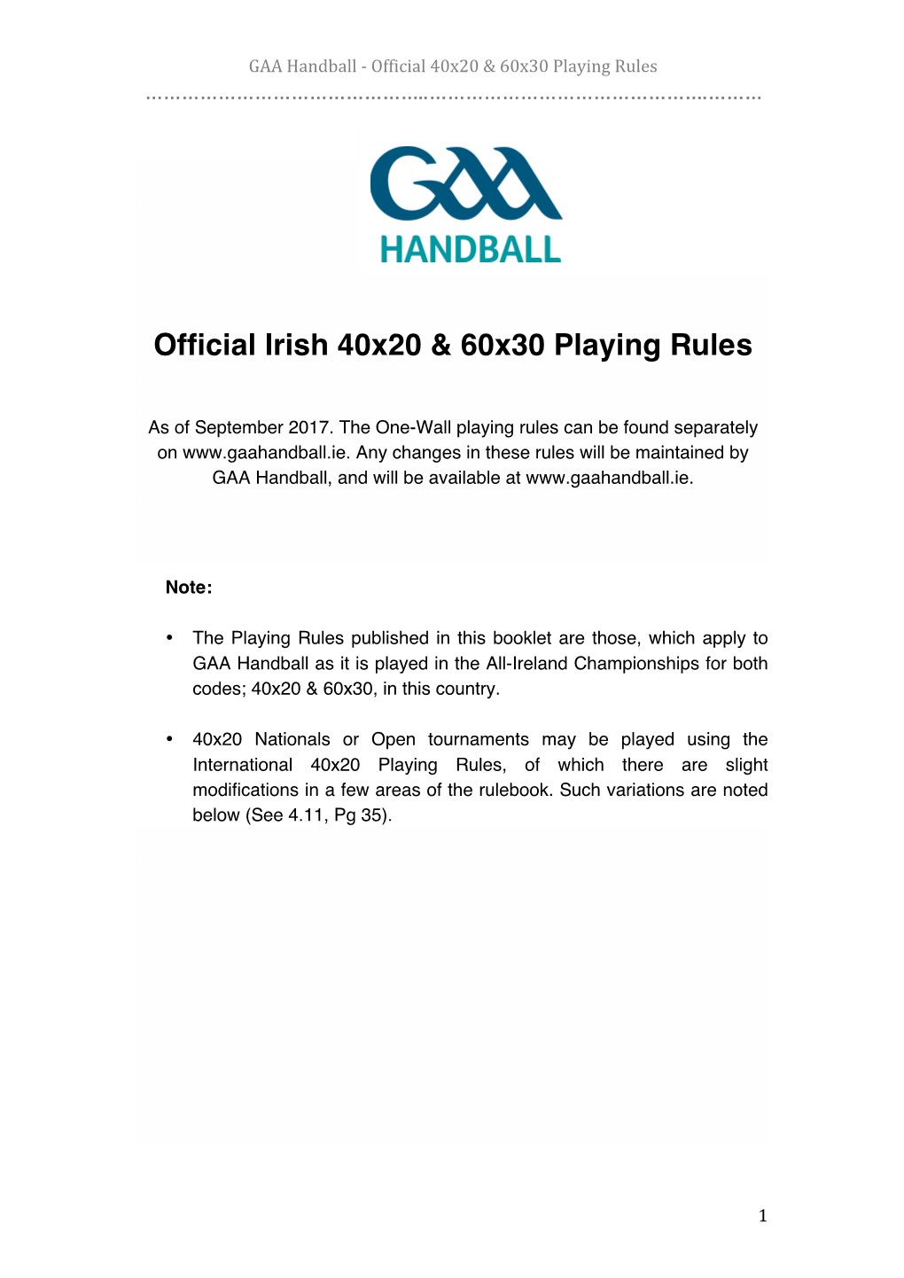 Rules of Handball Place a Presumptive Code of Integrity and Honesty on Each Player