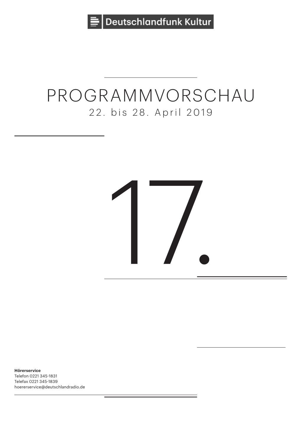 Programmvorschau 22