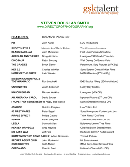 Steven Douglas Smith Resume