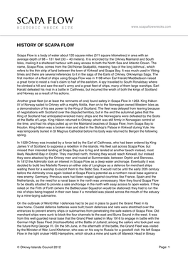 History of Scapa Flow