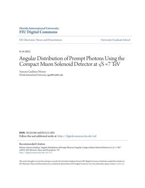 Angular Distribution of Prompt Photons Using the Compact Muon