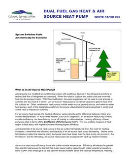 Dual Fuel Gas Heat & Air Source Heat Pump White Paper
