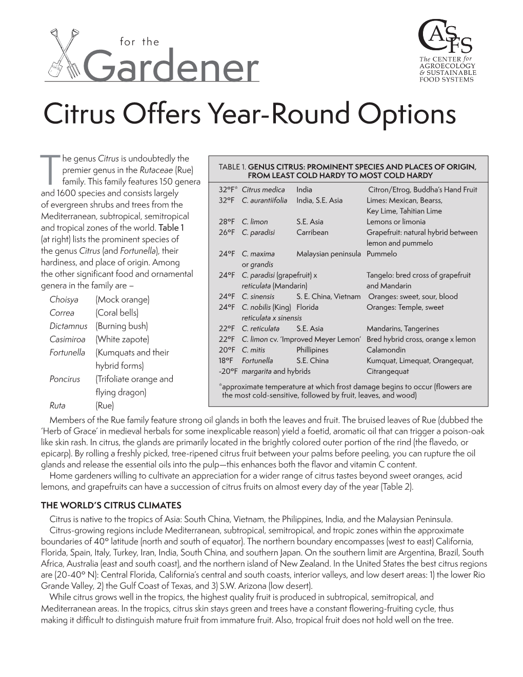 Citrus Offers Year-Round Options