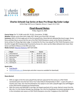 Final Rd Charles Schwab Series BCL Notes