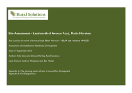 Site Assessment – Land North of Avenue Road, Maids Moreton