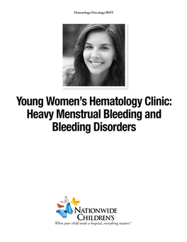 Heavy Menstrual Bleeding and Bleeding Disorders