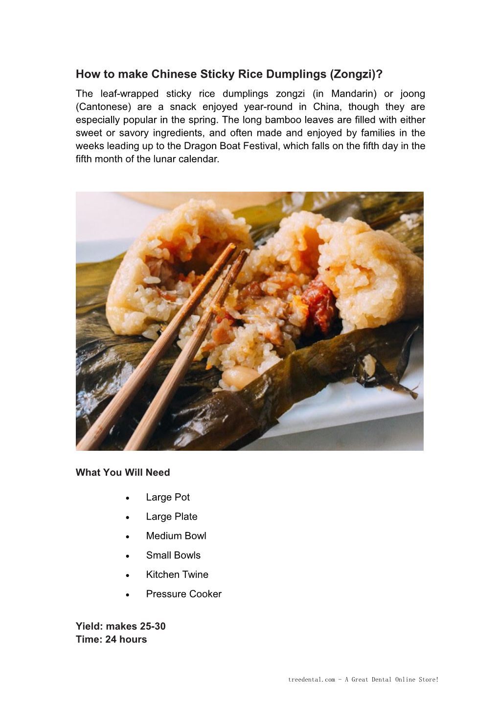 How to Make Chinese Sticky Rice Dumplings (Zongzi)?