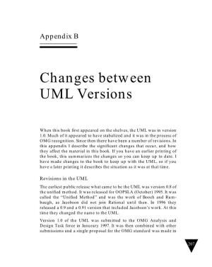 Changes Between UML Versions