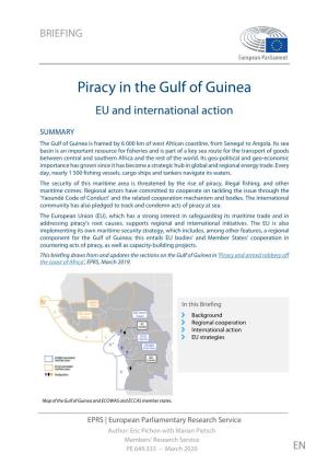 Piracy in the Gulf of Guinea: EU and International Action