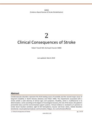 Clinical Consequences of Stroke