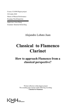 Clarinet to Flamenco