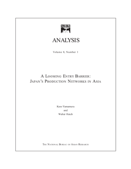Japan's Production Networks in Asia