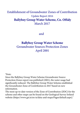 Ballyboy Water Supply Scheme