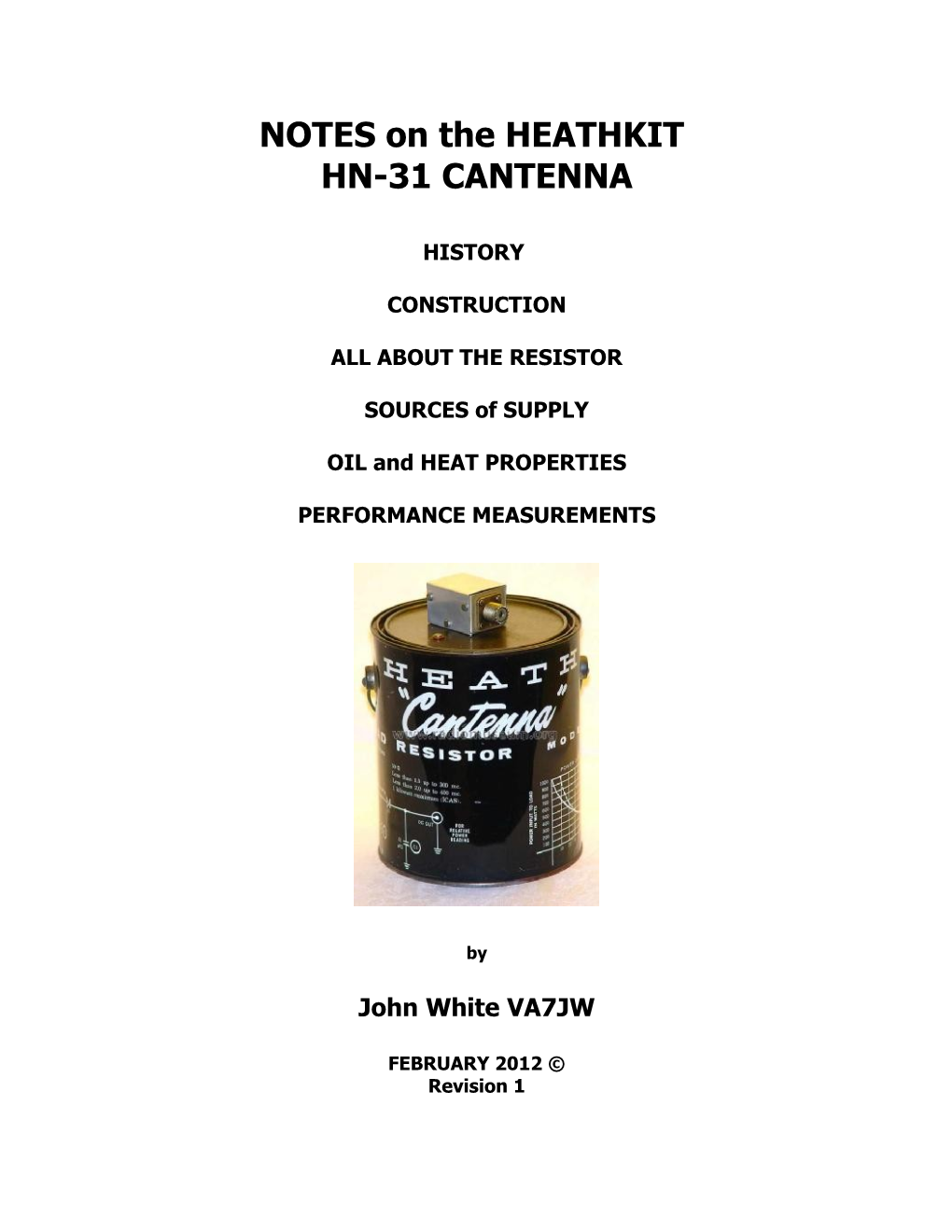 The HEATHKIT HN-31 CANTENNA