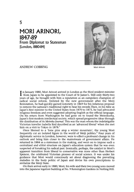 MORI ARINORI, 1847-89 from Diplomat to Statesman [London, 1880-84]