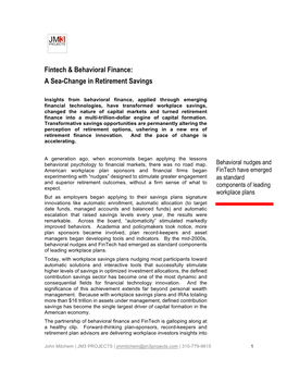 Fintech & Behavioral Finance