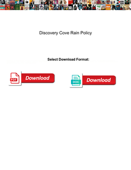 Discovery Cove Rain Policy