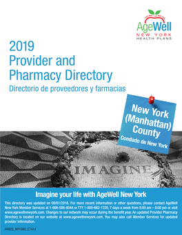 2019 Provider and Pharmacy Directory Directorio De Proveedores Y Farmacias