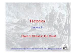 State of Stress in the Crust