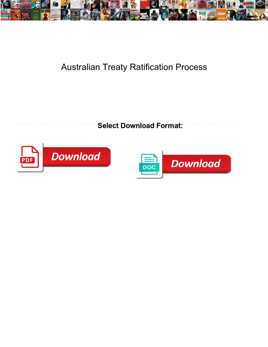 Australian Treaty Ratification Process