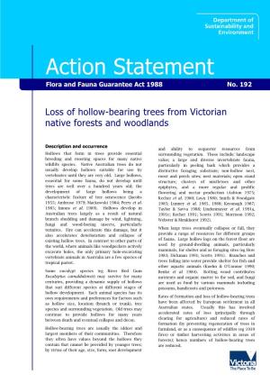 Loss of Hollow Bearing Trees from Victorian Native Forests