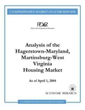 Hagerstown-Maryland, Martinsburg-West Virginia Housing Market