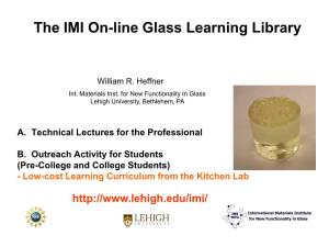 The IMI On-Line Glass Learning Library