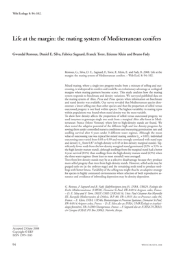 Life at the Margin: the Mating System of Mediterranean Conifers