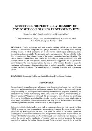 Structure-Property Relationships of Composite Coil Springs Processed by Rtm